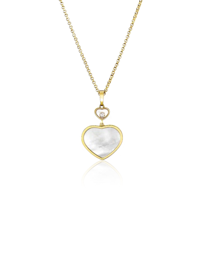 Колье Chopard HAPPY HEARTS PENDANT YELLOW GOLD DIAMOND MOTHER-OF-PEARL 797482-0301