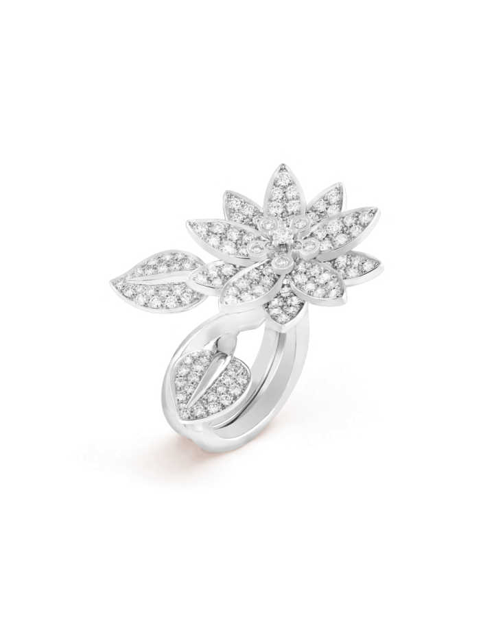 Кольцо Van Cleef & Arpels на два пальца Lotus VCARP1ND00