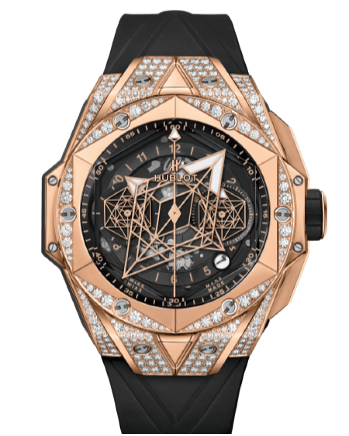 Часы Hublot BIG BANG SANG BLEU II KING GOLD PAVÉ 418.OX.1108.RX.1604.MXM20