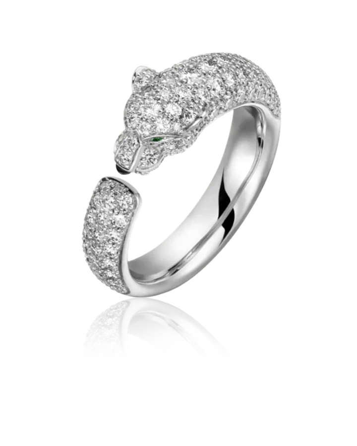 Кольцо Cartier PANTHÈRE DE RING SMALL MODEL PAVED N4765656
