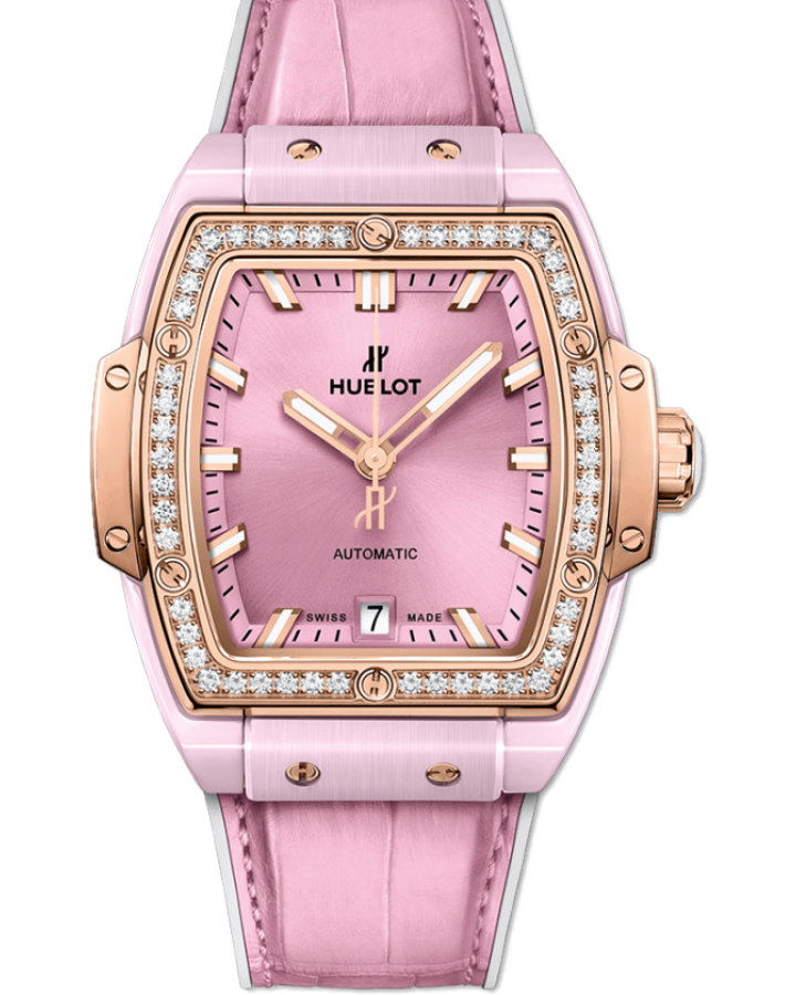 Часы Hublot SPIRIT OF BIG BANG PINK CERAMIC KING GOLD DIAMONDS