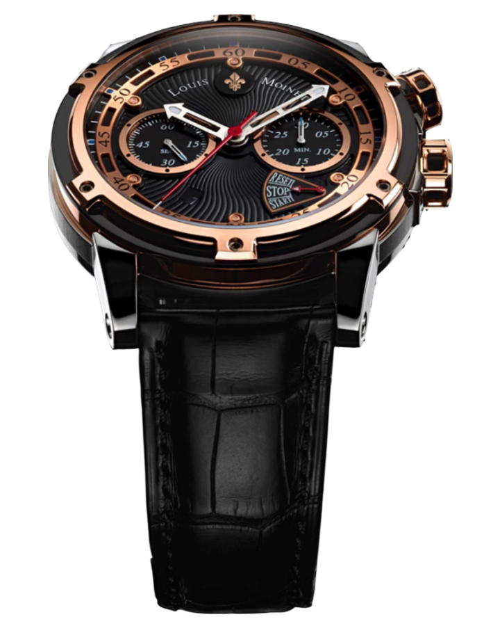 Часы Louis Moinet Jules Verne Instrument 3 Rose Gold & Titanium Leather LMV-30.40.55