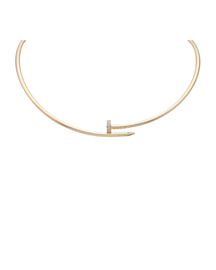Колье Cartier JUSTE UN CLOU TORQUE NECKLACE SMALL MODEL DIAMONDS N7424423