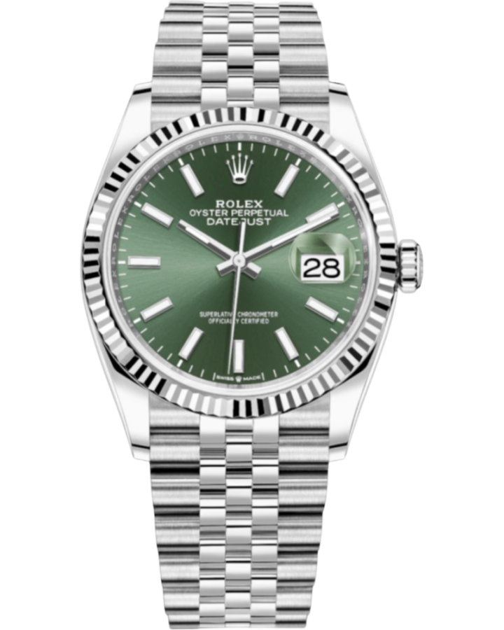 Часы Rolex Datejust 36mm Steel and White Gold 126234-0051