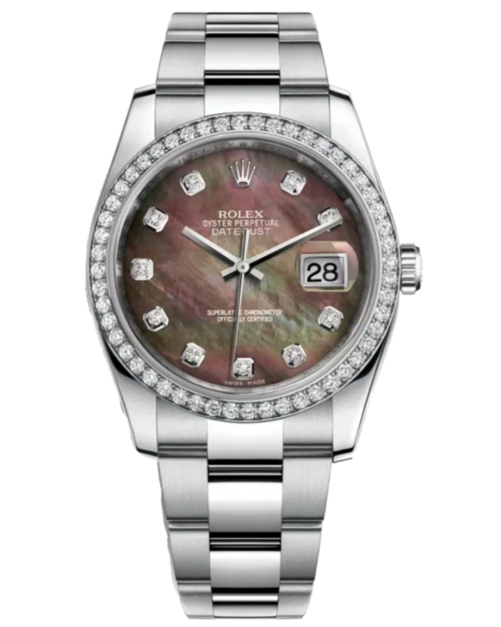 Часы Rolex DATEJUST 116244-0019 Black mother-of-pearl diamonds