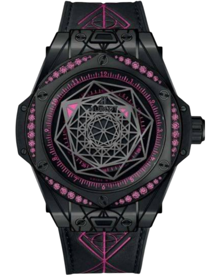 Часы Hublot Big Bang Sang Bleu All Black Pink 39 mm 465.CS.1119.VR.1233.MXM18