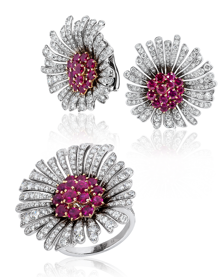 Комплект Van Cleef & Arpels коллекции DAISY FLOWER