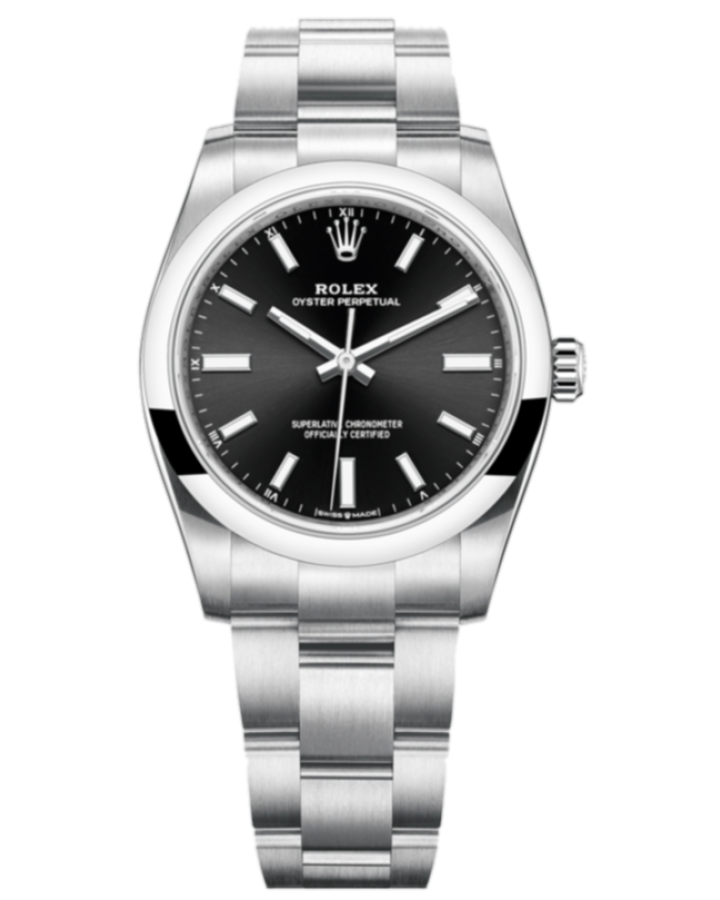 rolex oyster perpetual 34 black