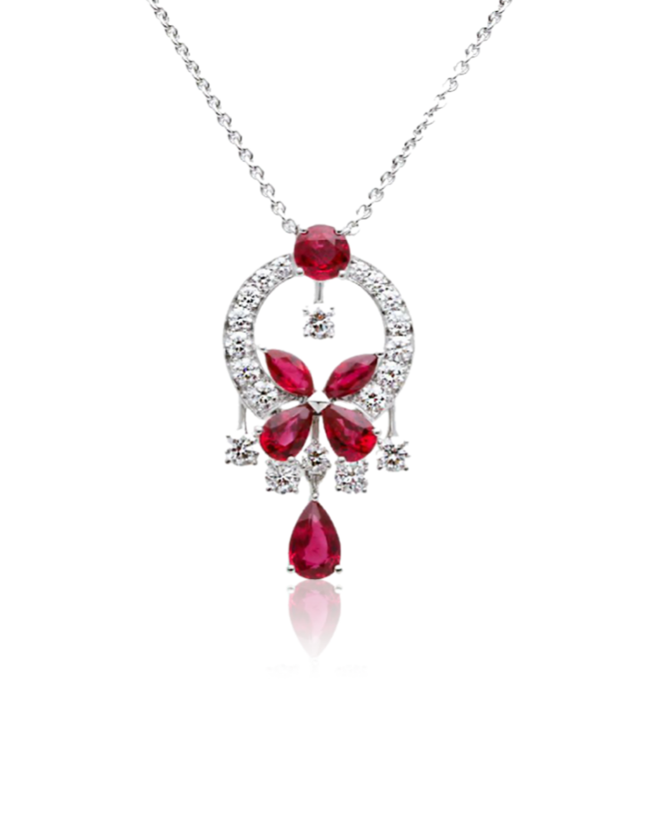 Подвеска Graff CLASSIC RUBY BUTTERFLY PENDANT GP