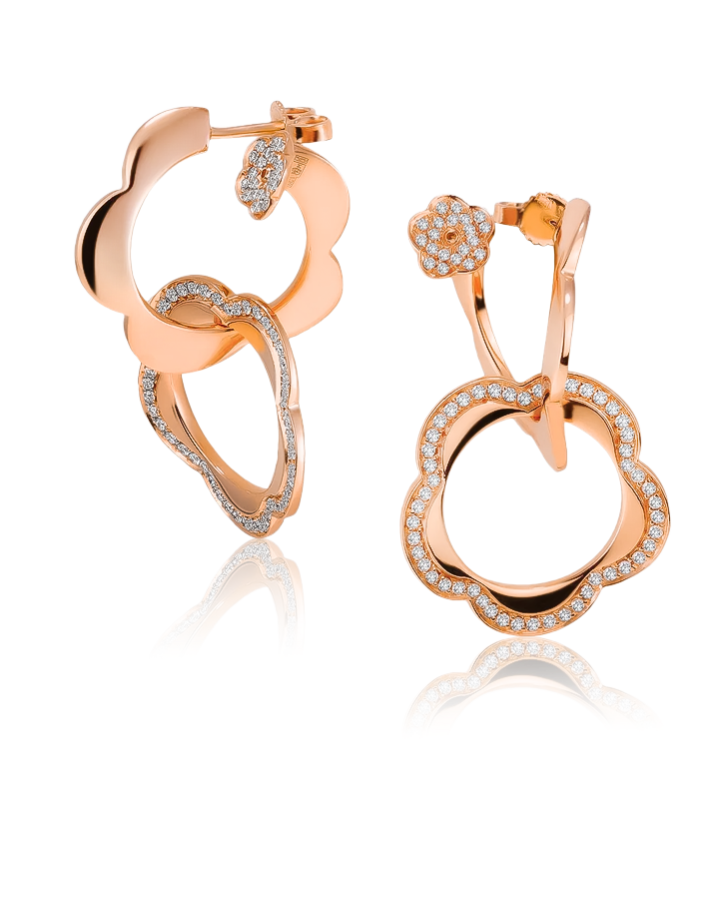 Серьги Pasquale Bruni FIORI DIAMOND ROSE GOLD EARRINGS