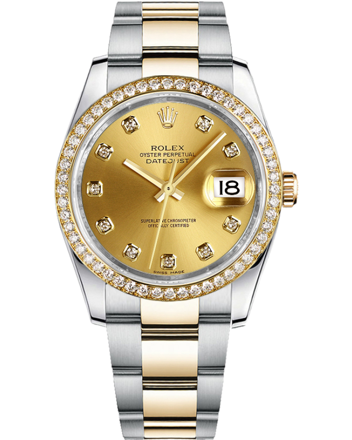 rolex datejust 36 champagne