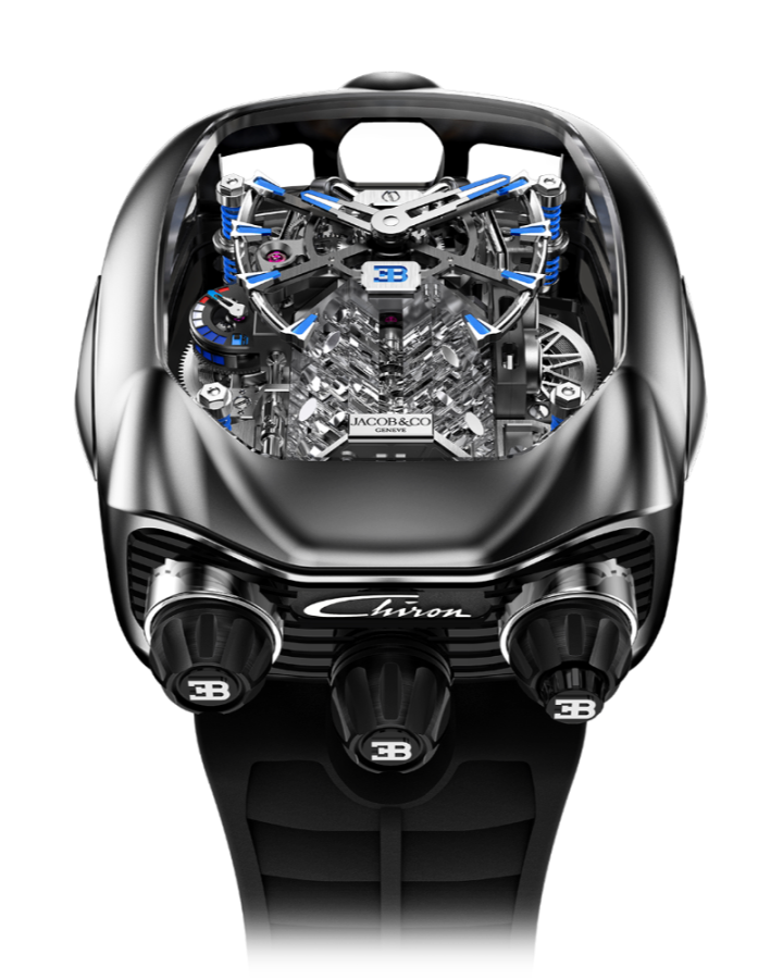 Часы JACOB & Co. Grand Complication Masterpieces Bugatti Chiron Tourbillon BU200.20.AE.AB.A