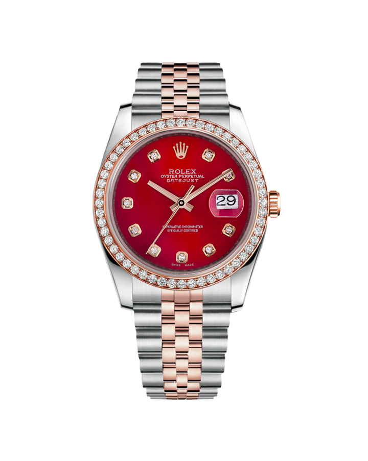 Часы Rolex OYSTER DATEJUST 36MM STEEL AND EVEROSE GOLD Тюнинг