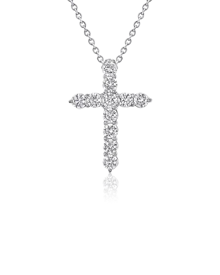 Крест Graff Round Diamond Cross Medium Pendant RGP006