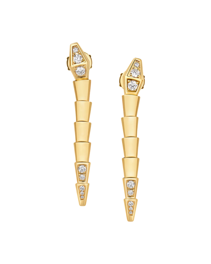 Серьги BVLGARI Serpenti Viper Earrings Yelow Gold 362191