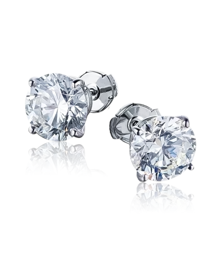 Серьги No name ROUND DIAMONDS 2.03ct H/SI2 - 2.02ct I/SI2 EARRINGS (GIA)