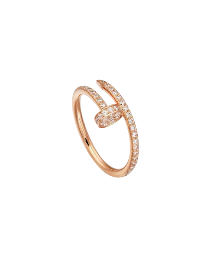 Кольцо Cartier JUSTE UN CLOU RING SMALL MODEL HALF-PAVED B4231452