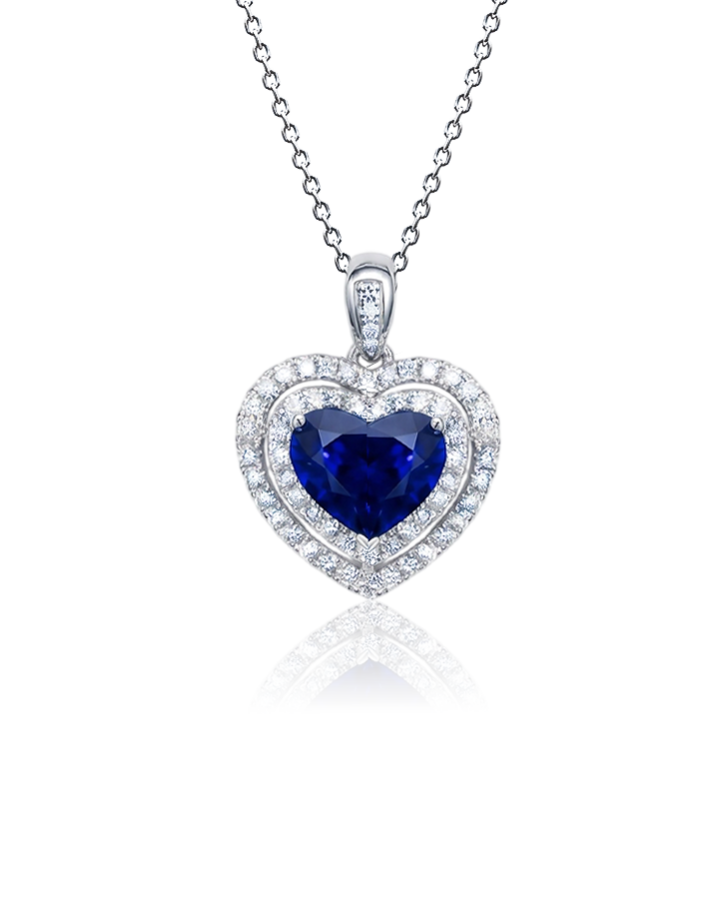 Кулон No name с бриллиантами и сапфиром 2 67ct.