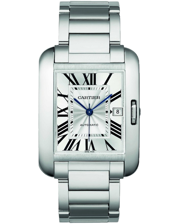 Часы Cartier Tank Anglaise Automatic Silver Dial Stainless Steel Men s Watch W5310009