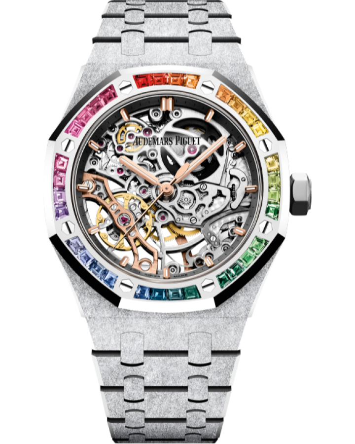 Часы AUDEMARS PIGUET Royal Oak Double Balance Wheel Openworked 37 mm Frosted 15468BC.YG.1259BC.01