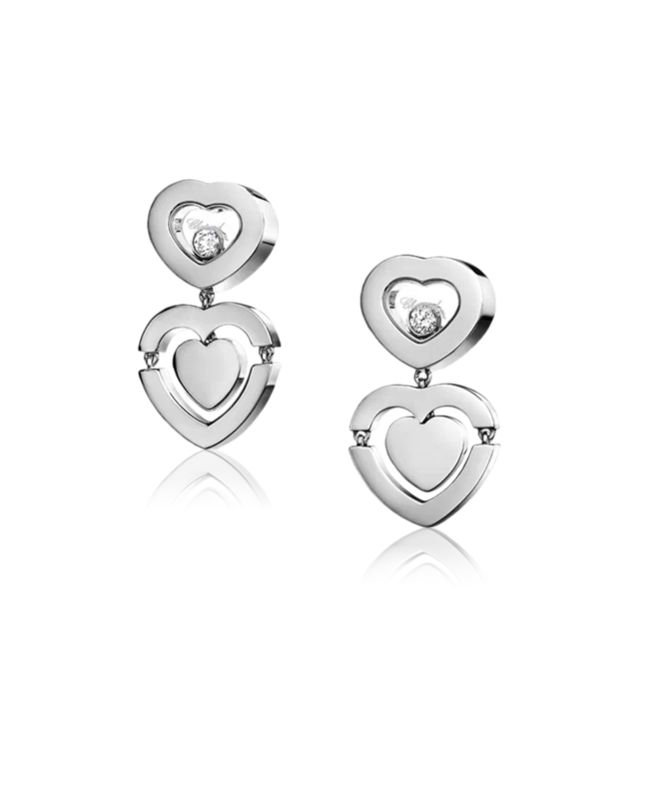 Серьги Chopard Happy Diamonds White Gold Diamond Earrings 837219-1001