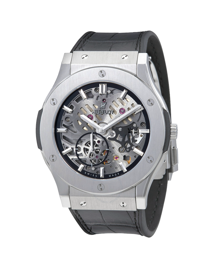 Часы Hublot Classic Fusion Ultra-Thin Skeleton Titanium 45 515.NX.0170.LR