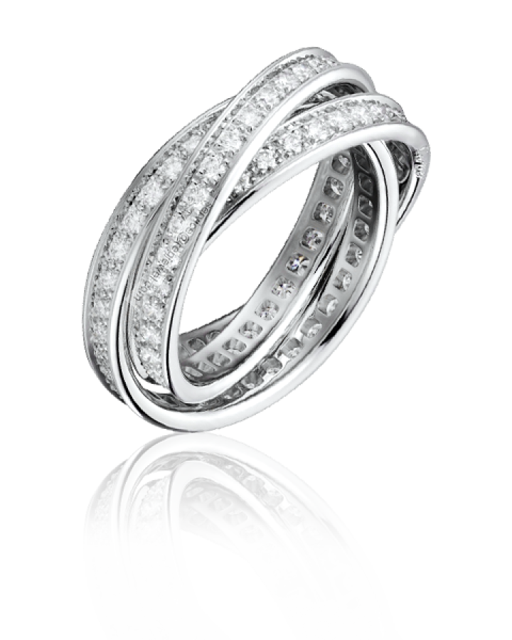 Кольцо с бриллиантом Cartier Trinity Diamond кольцо.
