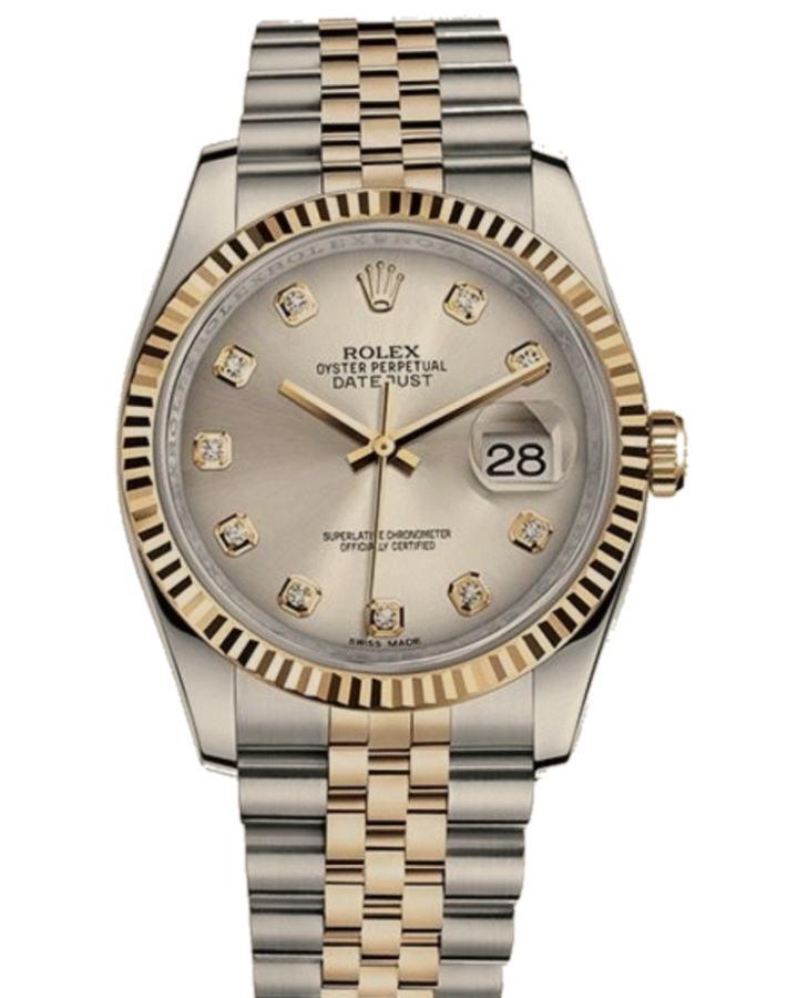 rolex datejust diamond gold