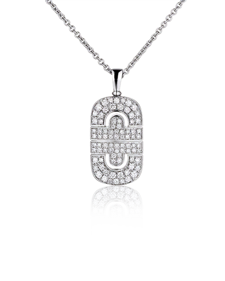 Подвеска BVLGARI Parentesi White Gold & Diamond