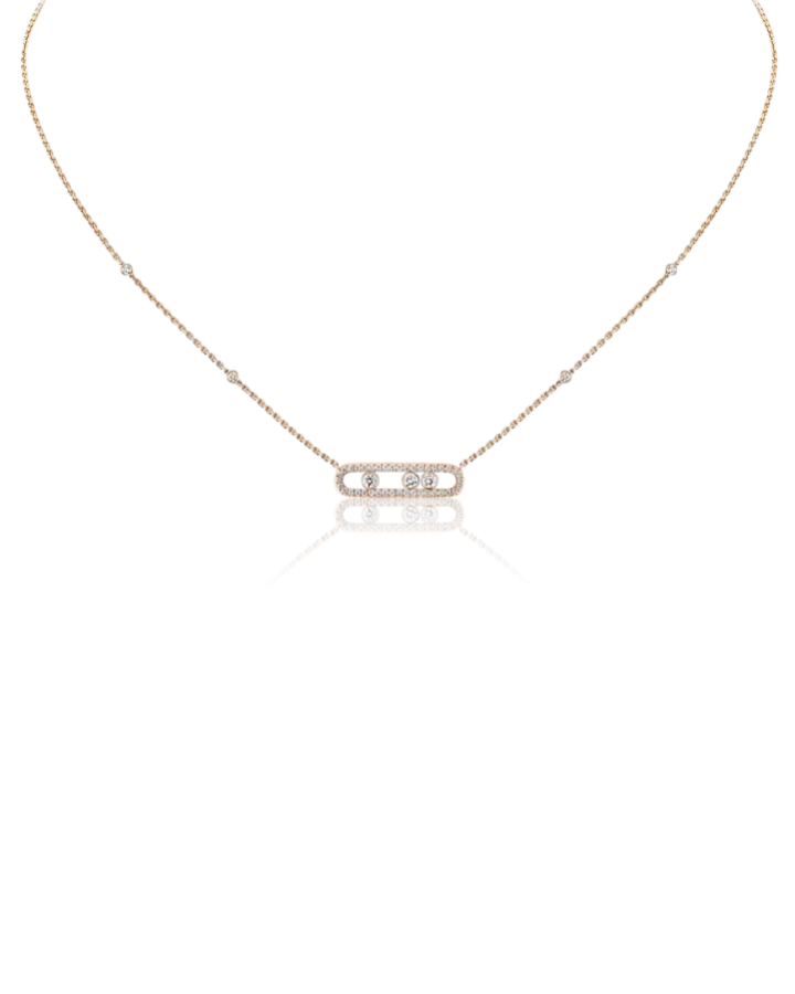 Колье Messika BABY MOVE PAVÉ NECKLACE pavé Pink gold 04322