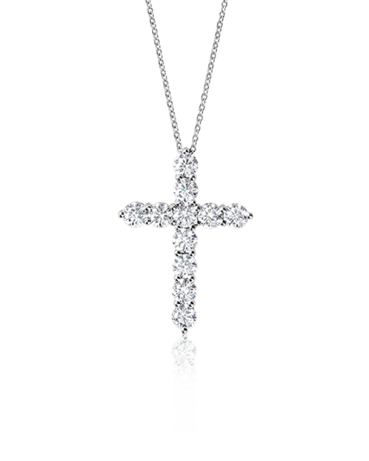 Крест Tiffany&Co. большой с бриллиантами