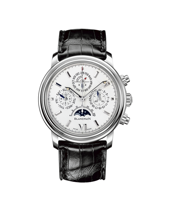 Часы Blancpain Leman Flyback Chrono Perpetual Calendar White Gold