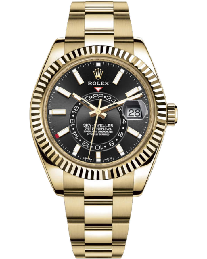 Часы Rolex 326938 BLACK Sky-Dweller Yellow gold