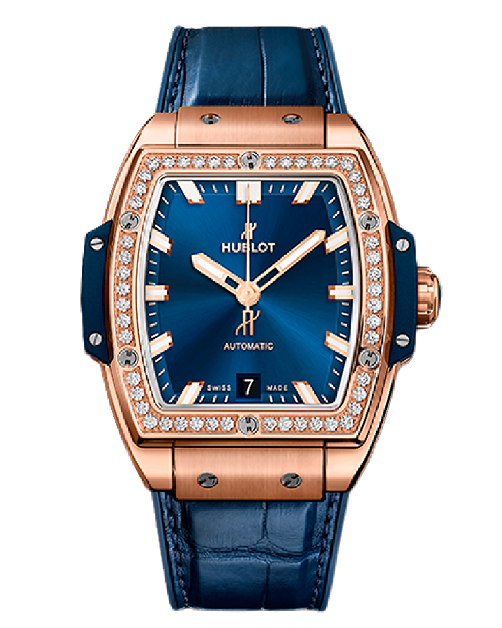 Часы Hublot —SPIRIT OF BIG BANG KING GOLD BLUE DIAMONDS 39 mm