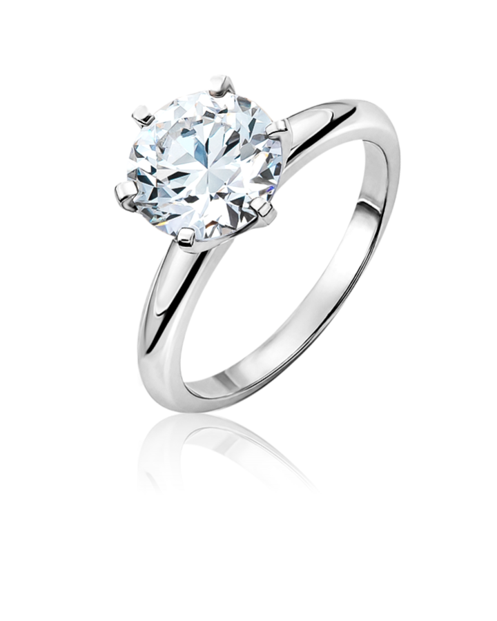 Кольцо No name с бриллиантом 2.01ct D/VS2