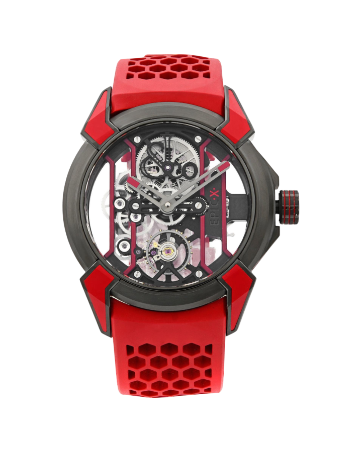 Часы JACOB and Co. Epic X Skeleton Titanium Red Hand-Wind EX100.21.RR.PY.A