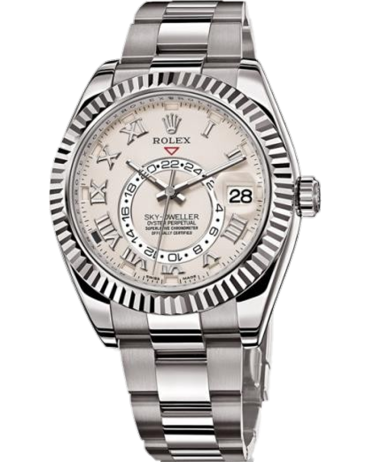 Часы Rolex Sky-Dweller 42mm White Gold 326939 Ivory