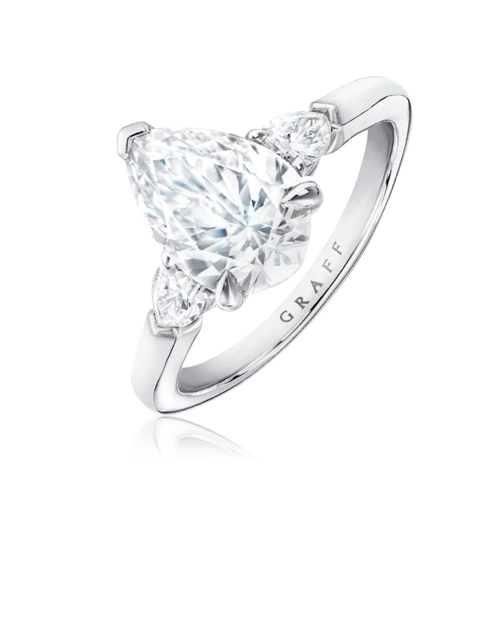 Кольцо Graff Pear Diamond 4.01ct H/VS2.