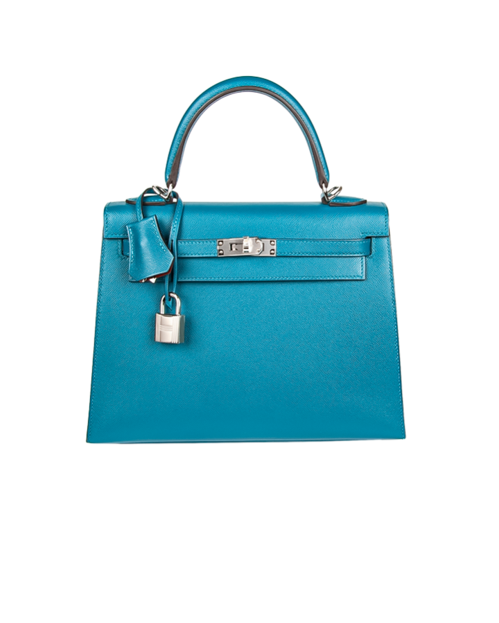 Сумка Hermes Kelly II Sellier 25 cm Blue Izmir