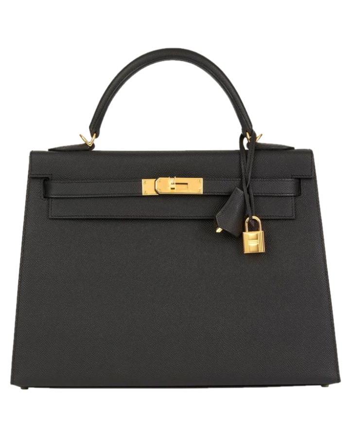 Сумка Hermes KELLY 32 SELLIER BLACK INDIGO EPSOM GHW STAMP D