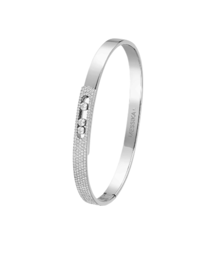 Браслет Messika -БЭНГЛ MOVE NOA PM (МАЛАЯ МОДЕЛЬ) С БРИЛЛИАНТОВЫМ ПАВЕ 10093-WG