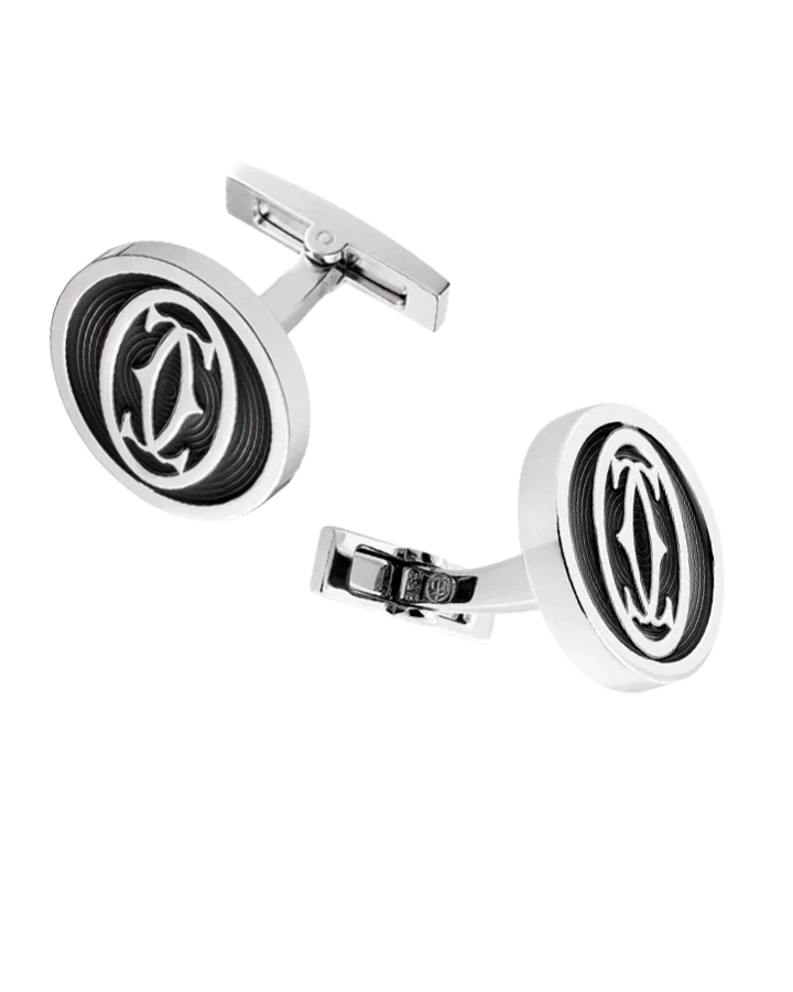 Запонки Cartier MANCUERNILLAS MOTIVO LOGO DOBLE C T1220395