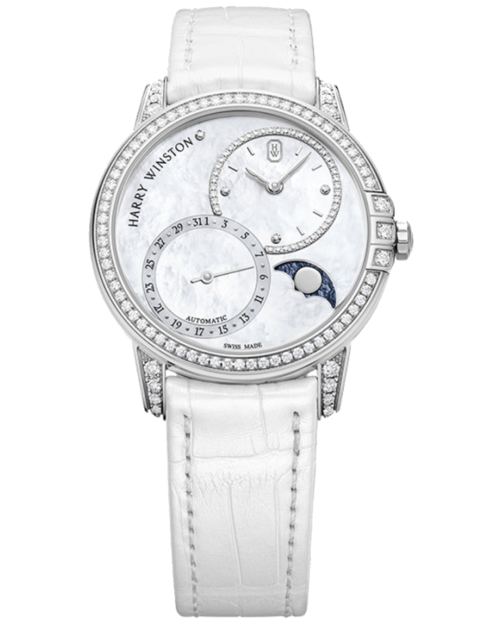 Часы Harry Winston Midnight Date Moon Phase Automatic 36 mm MIDAMP36WW001