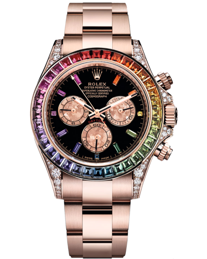 Часы Rolex Cosmograph Daytona 40mm Everose Gold Rainbow Тюнинг