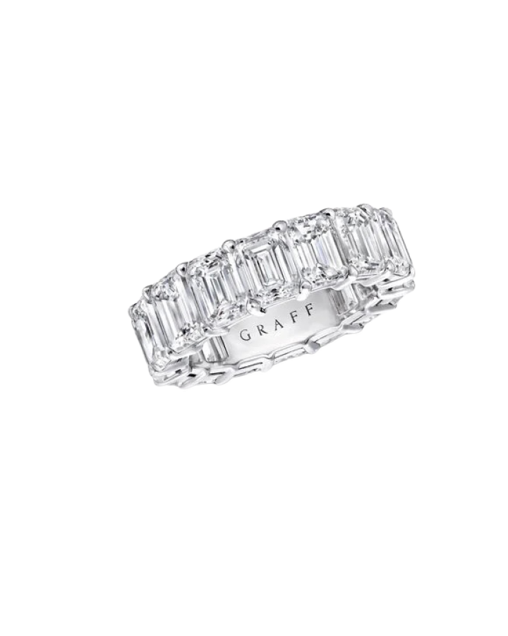 Кольцо Graff Emerald Cut Diamond Wedding Band