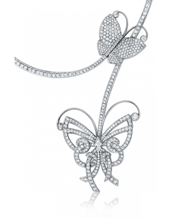 Запонки Van Cleef & Arpels Flying Butterfly колье.