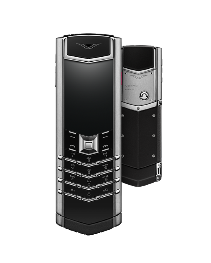 Телефон Vertu SIGNATURE S DESIGN STAINLESS STEEL BLACK LEATHER WITH RUBY