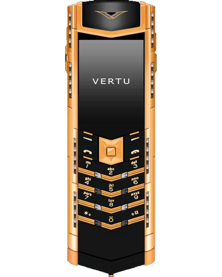 Телефон Vertu SIGNATURE S DESIGN DECO КРАСНОЕ ЗОЛОТО ЧЕРНЫЕ И БЕЛЫЕ БРИЛЛИАНТЫ