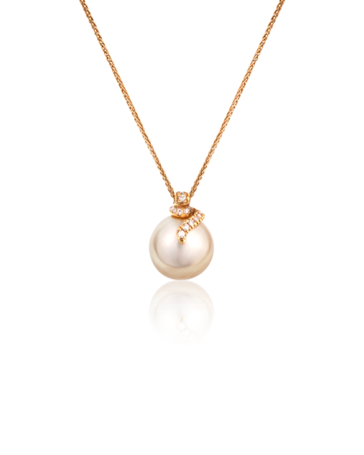 Подвеска Yvel Pearl and Diamonds Necklace N295BR1Y