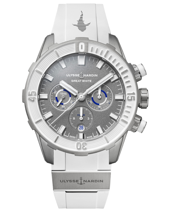 Часы Ulysse Nardin Diver Chronograph Great White 44mm Limited Edition 1503-170LE-1A-GW/3A